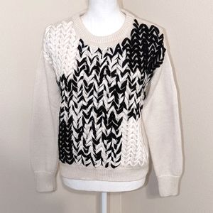Zara angora knit sweater M